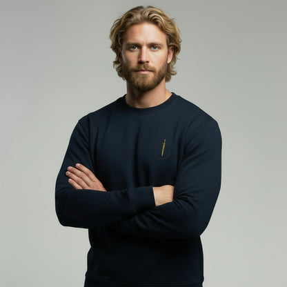 Premium Sweatshirt | Live by the Sword | Navy Blue